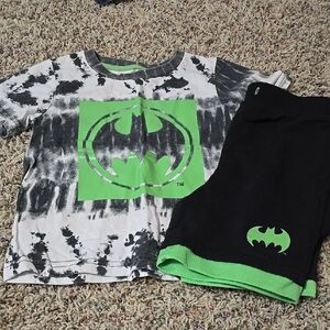 Batman Kids Matching Set - Black and Green
